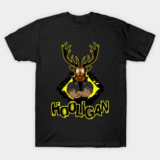 Print on a T-shirt "hooligan" depicting a deer T-Shirt